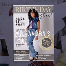 Fun Celebrity Magazine Cover Newspaper Bday Photo