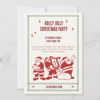 Convites Fun Christmas party invite by Santa