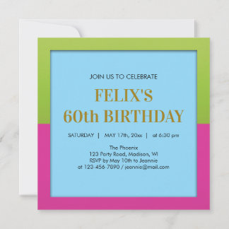 Convites Fun Colorful Surprise Birthday Party Invitation