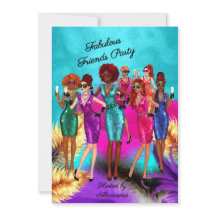 Fun Fabulous Friends Party Colorful Dressed Women