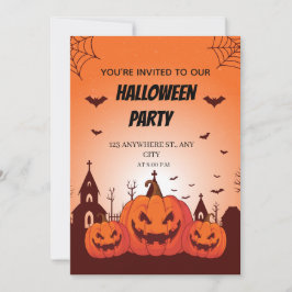 Convites Fun Halloween Costume Party Invite Customizable 