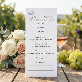 Convites Fun Informal Bridal Shower Wine Tasting Score Card