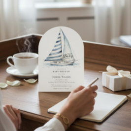 Convites fun Nauti Bouy Nautical Baby Shower Invitation