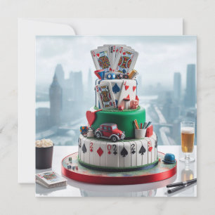 CONVITES FUN POKER NOITE CELEBRAÇÃO DE ANIVERSÁRIO