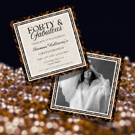 Convites Fun Tortoise Shell Birthday Forty and Fabulous