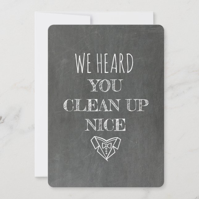 Convites FUNCIONÁRIO | Proposta Engraçada De Chalkboard (Frente)