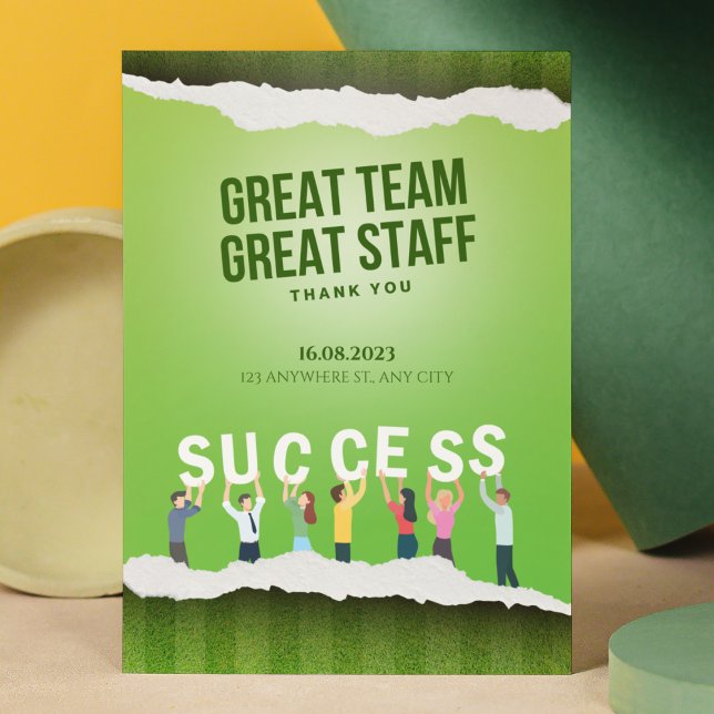 Convites Funcionarios Excelente Da Equipe De excelentes Obr (Criador carregado)