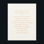 Convites Fundamentos : Tenné :Convite de casamento<br><div class="desc">Convite de casamento contemporâneo do ColorScheme Wedding Basics. Placas planas de 4, 25" x 5, 5" com envelopes brancos. Papel texturizado Ecru com texto e verso no inverno de 2010/2011,  tenné laranja.</div>