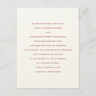 Convites Fundamentos :  Vermelho veneziano :Convite de casa