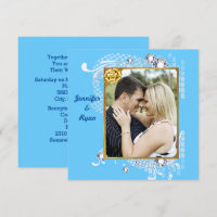 Fundo Azul Azul com Casamento de Ouros e Quadros