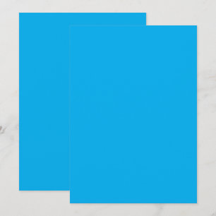 Convites Fundo Azul Ciano Sólido Estilo Minimalista de Ve