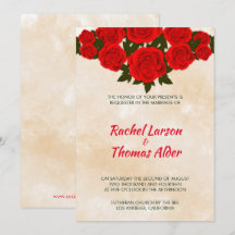 Fundo Bege E Rosas Vermelhas Casamento