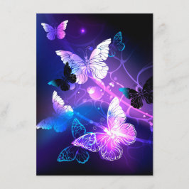 Convites Fundo com Borboletas Noturnas
