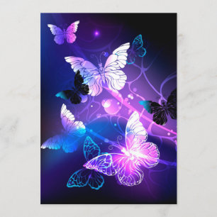 Convites Fundo com Borboletas Noturnas