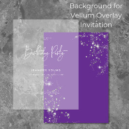 Convites Fundo de Aniversário dos Antilhas Roxos Mínimos Mo