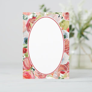 Convites Fundo de casamento floral laranja e vermelho em br