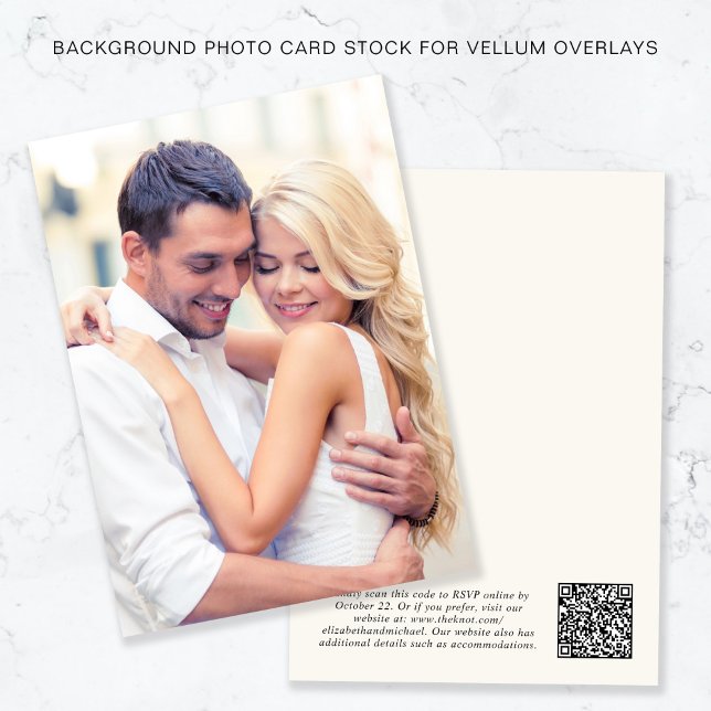 Convites Fundo de Creme de Código QR da Foto para Sobreposi (Criador carregado)