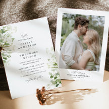 Fundo de Foto de Casamento com Folhagem Orgânica S