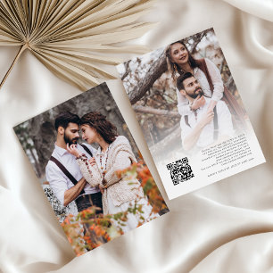 Convites Fundo de Fotografia para Casamento de Código QR Ve