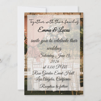 Convites Fundo de Mesa de Recepção de Casamento ao Ar Livre