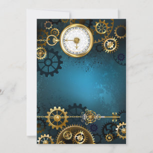 Convites Fundo de tartaruga com engrenagens