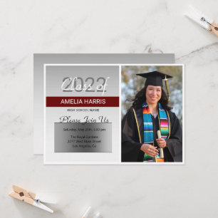 Convites Fundo do Prata de Fotografias Personalizado