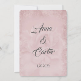 Convites Fundo do Rosa de Casamento Cor-de-Rosa Esbranquiça