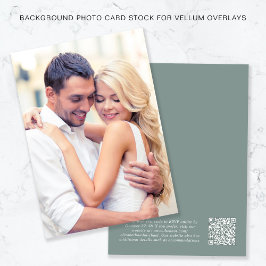 Convites Fundo do Sage do Código QR Fotográfico para Sobrep