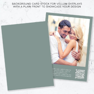 Convites Fundo do Sage do Código QR Fotográfico para Sobrep