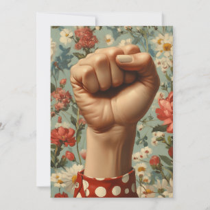 Convites Fundo Floral de Punho Negrito