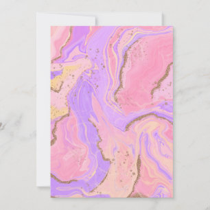 Convites Fundo mármore - rosa e roxo