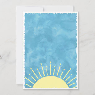Convites Fundo personalizado de aquarela Sunshine para chá 