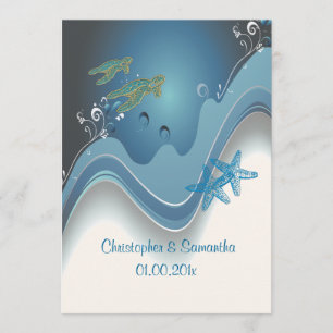 Convites Fundo PixDezines honu+waves/diy