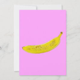 Convites Fundo rosa pop Art Banana