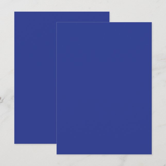 Convites Fundo Sólido Azul Escuro | Design Minimalista Ousa (Frente/Verso)