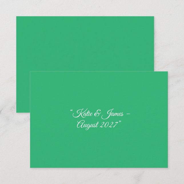 Convites Fundo Verde de Casa - Design de Casamento (Frente/Verso)