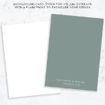 Convites Fundo Verde Do Sage Chic Para Sobreposição De Vell<br><div class="desc">Aumente seu convite para casamento em acrílico ou vellum ou salve as sobreposições de data com nosso cartão de plano de fundo chic. Apresentando uma frente clara para equilibrar designs intrincados de sobreposição, o sábio verde apresenta seus nomes e data de casamento em uma elegante tipografia de serifa branca, acrescentando...</div>