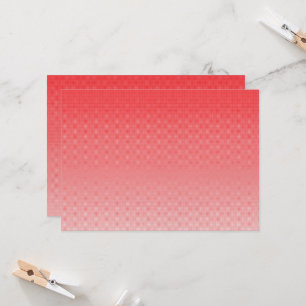Convites fundo vermelho e branco com quadrados pequenos