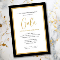 Fundraiser Gala Corporativo de Script Elegante