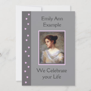 Convites Funeral/Acordar/Memorial Floral Personalizável