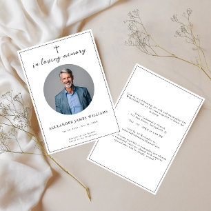 Convites Funeral Católico na Foto da Memória Amante