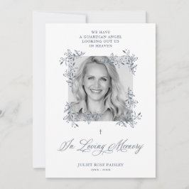 Convites Funeral da Cinza Chic Flourish (Chic Flourish) com