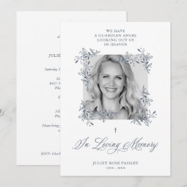 Convites Funeral da Cinza Chic Flourish (Chic Flourish) com