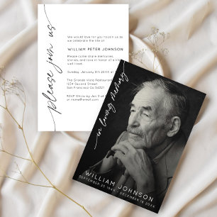 Convites Funeral de Foto de Memória de Amor