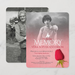 Convites funeral de solteiro de fotografia do serviço de m