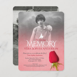 Convites funeral de solteiro de fotografia do serviço de me