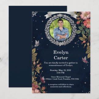 Convites Funeral Invitation Template Elegant Memorial