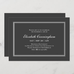 Convites Funeral Memorial Clássico e Simples Elegante