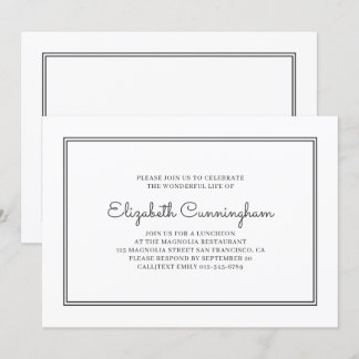 Convites Funeral Memorial Moderno e Simples Elegante