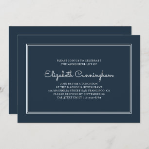 Convites Funeral Memorial Moderno e Simples Elegante